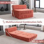 Orange Folding Sofa - Convertible Chair for Home
