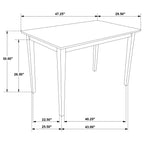 Stan Cappuccino 5-Piece Dining Set