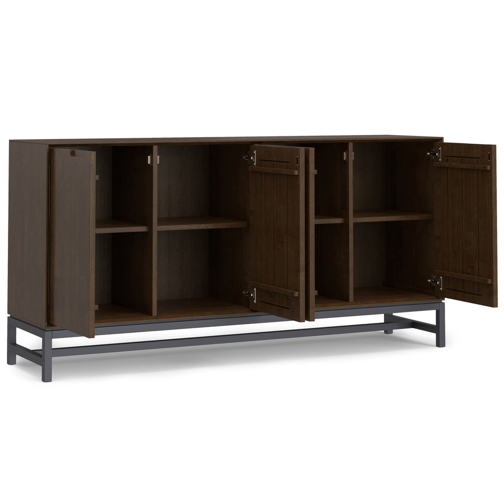Banting 72 Inch Wide Solid Wood 4 Door Sideboard Buffet