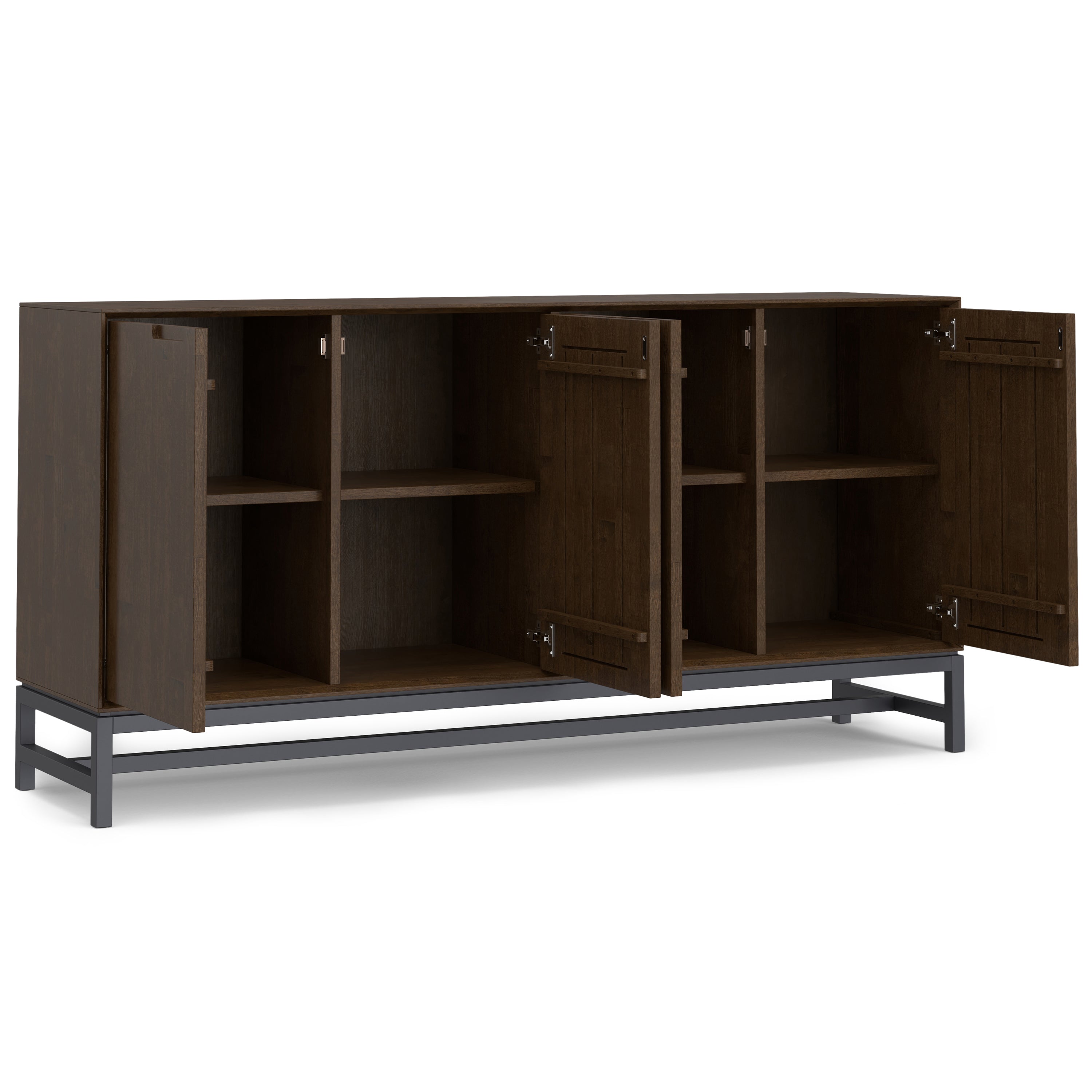 Banting 72 Inch Wide Solid Wood 4 Door Sideboard Buffet