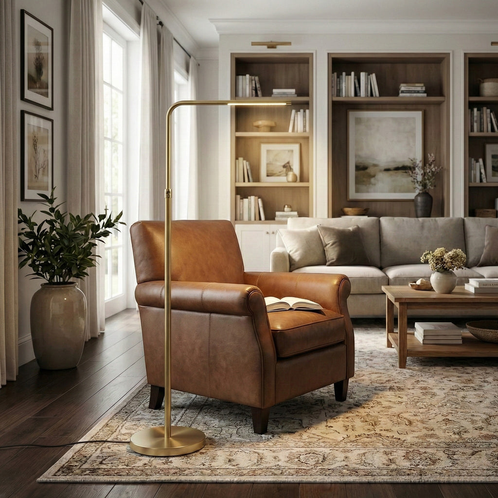 Verve Brassed Gold Floor Lamp