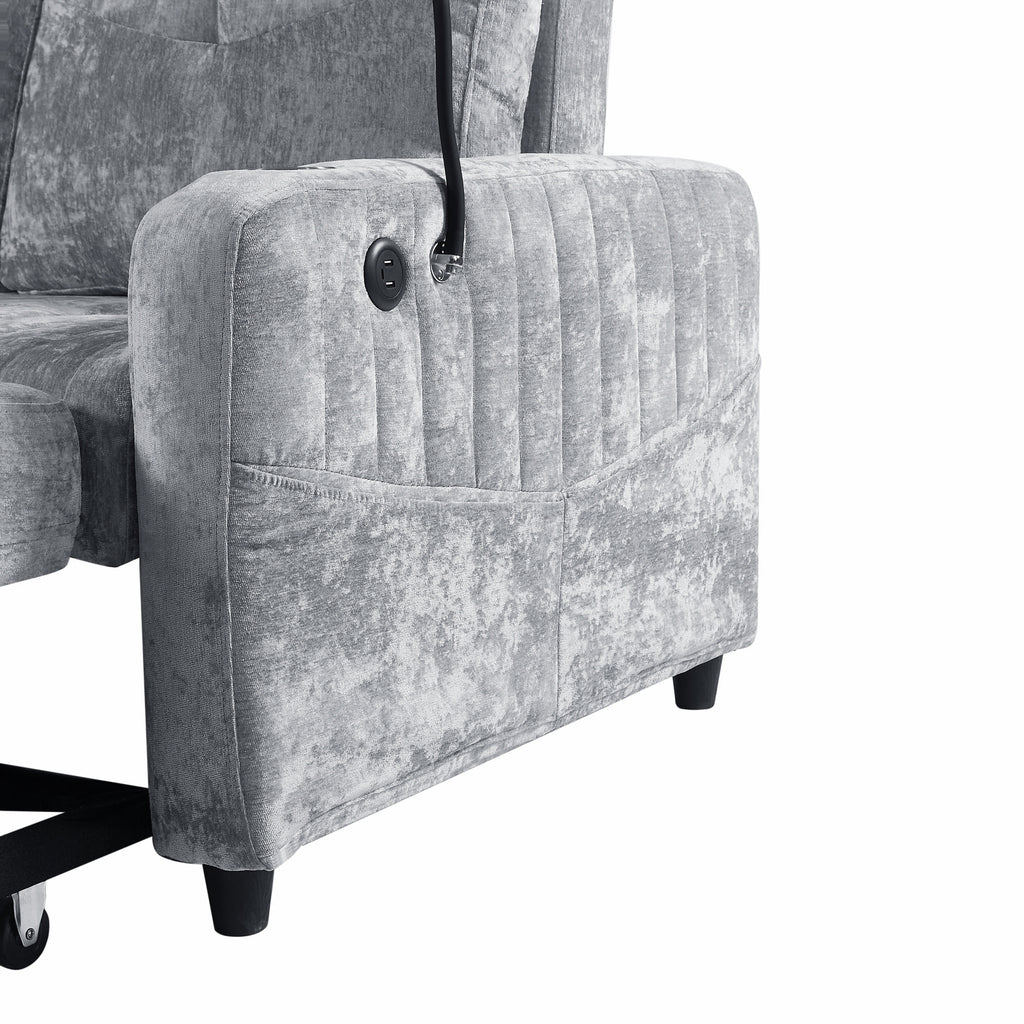 53.9" Modern Loveseat Pull-out Sofa Bed