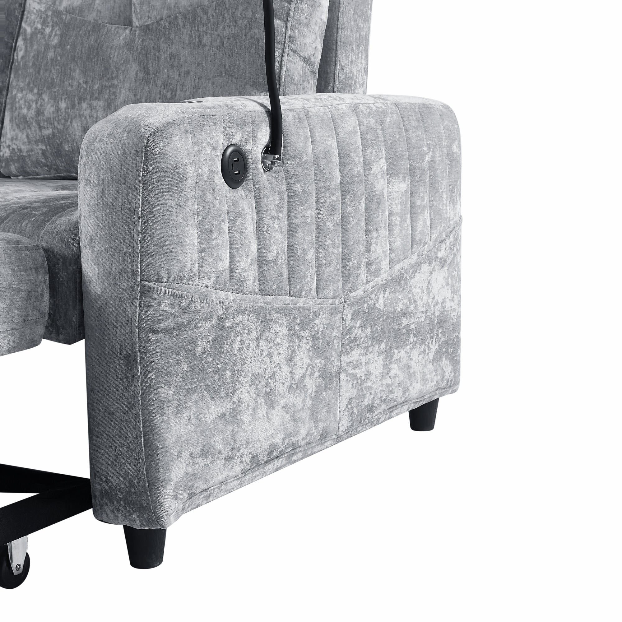 53.9" Modern Loveseat Pull-out Sofa Bed