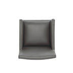 Anna Square Vegan Leather Armchair in Graphite