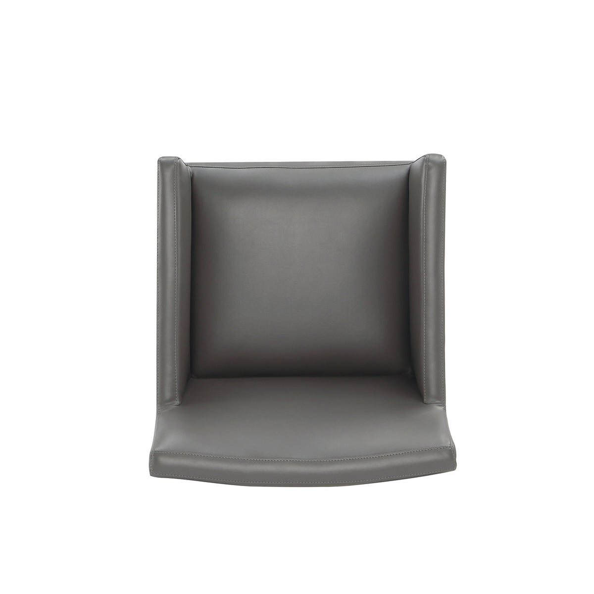 Anna Square Vegan Leather Armchair in Graphite