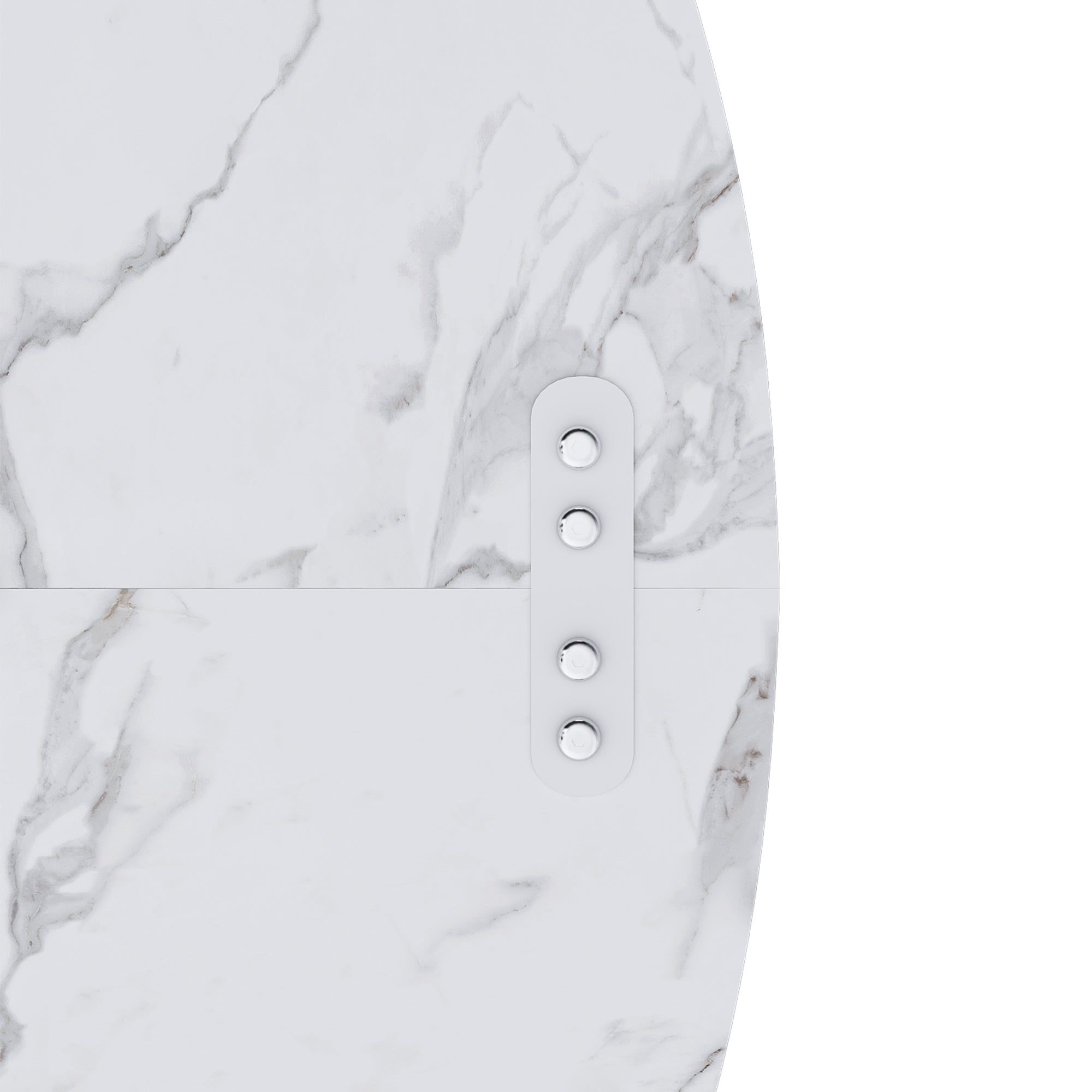 47.24" Round Dining Table for 4 - Farmhouse MDF Table with Marble