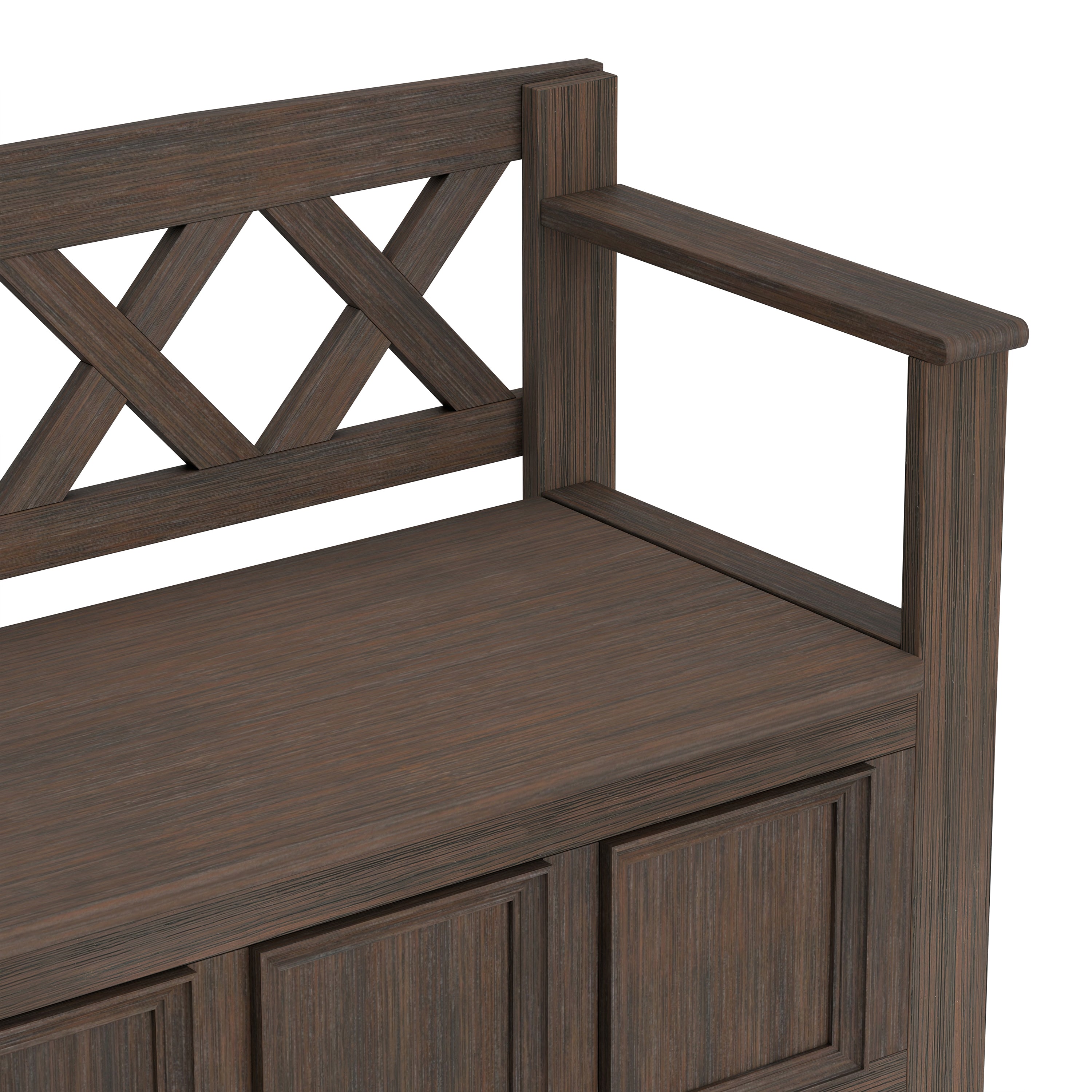 Amherst Solid Wood Entryway Storage Bench in Farmhouse
