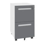 2-Drawer Mobile File Cabinet with Lock