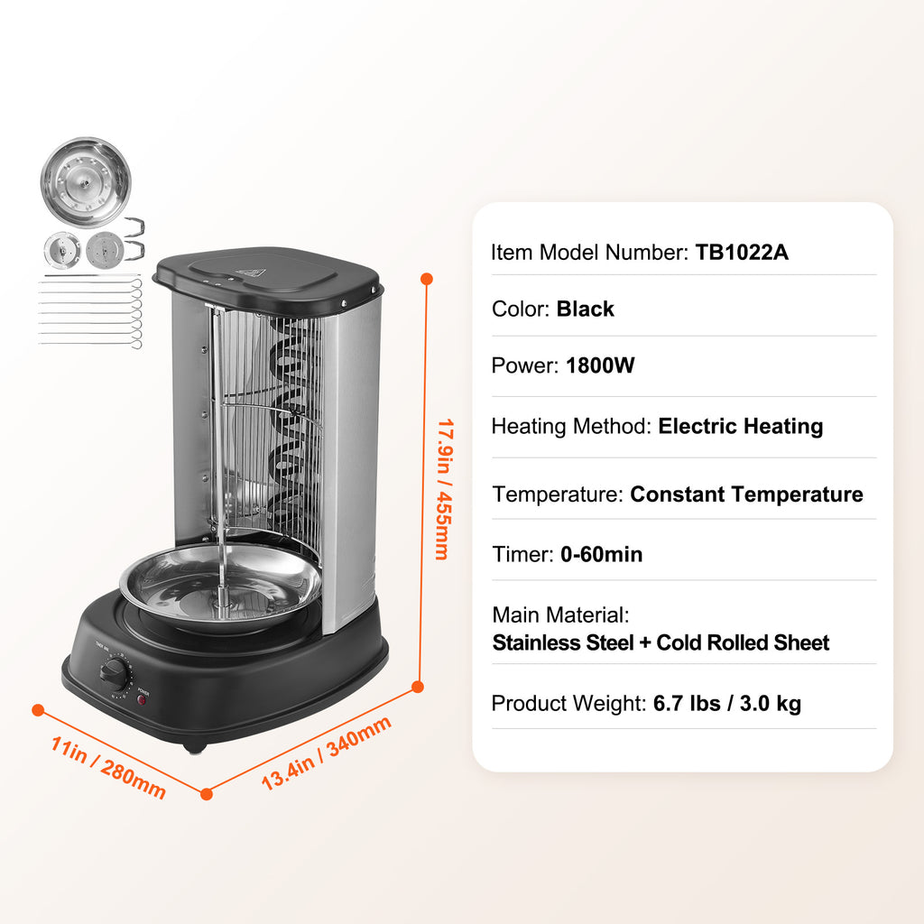 Stainless Steel Shawarma Grill Machine
