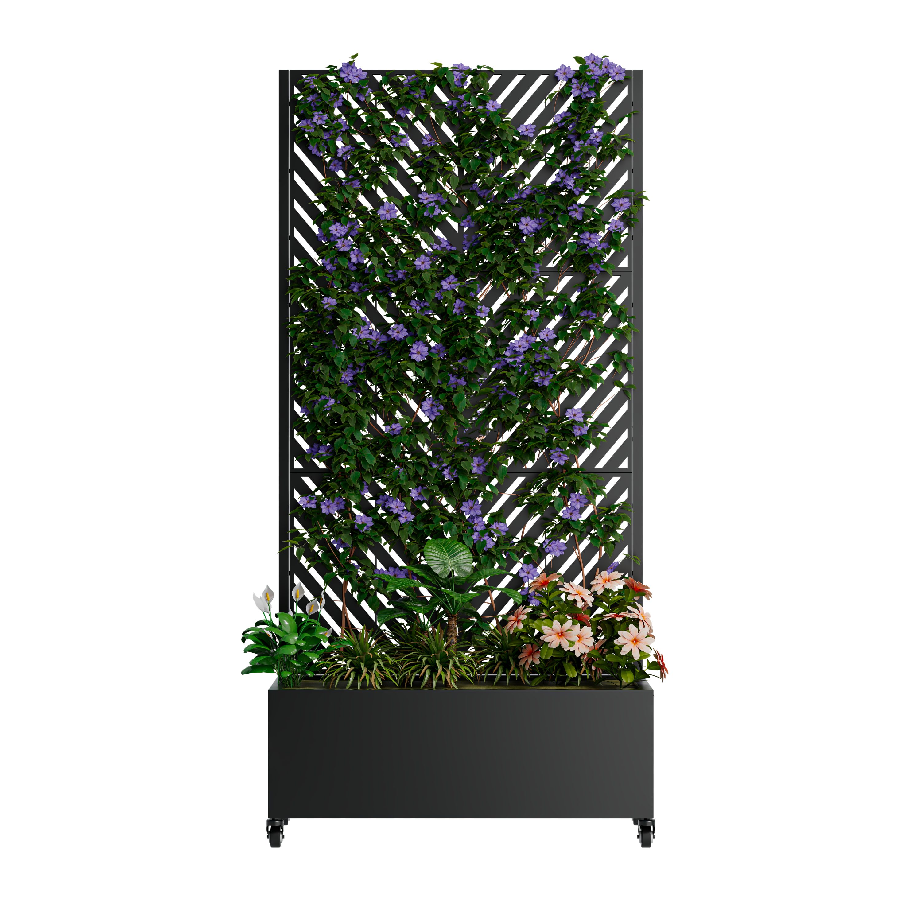 Metal Planter Box with Trellis