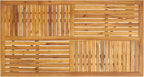Outdoor 7 Pieces Rustic Patio Acacia Expandable Dining Set