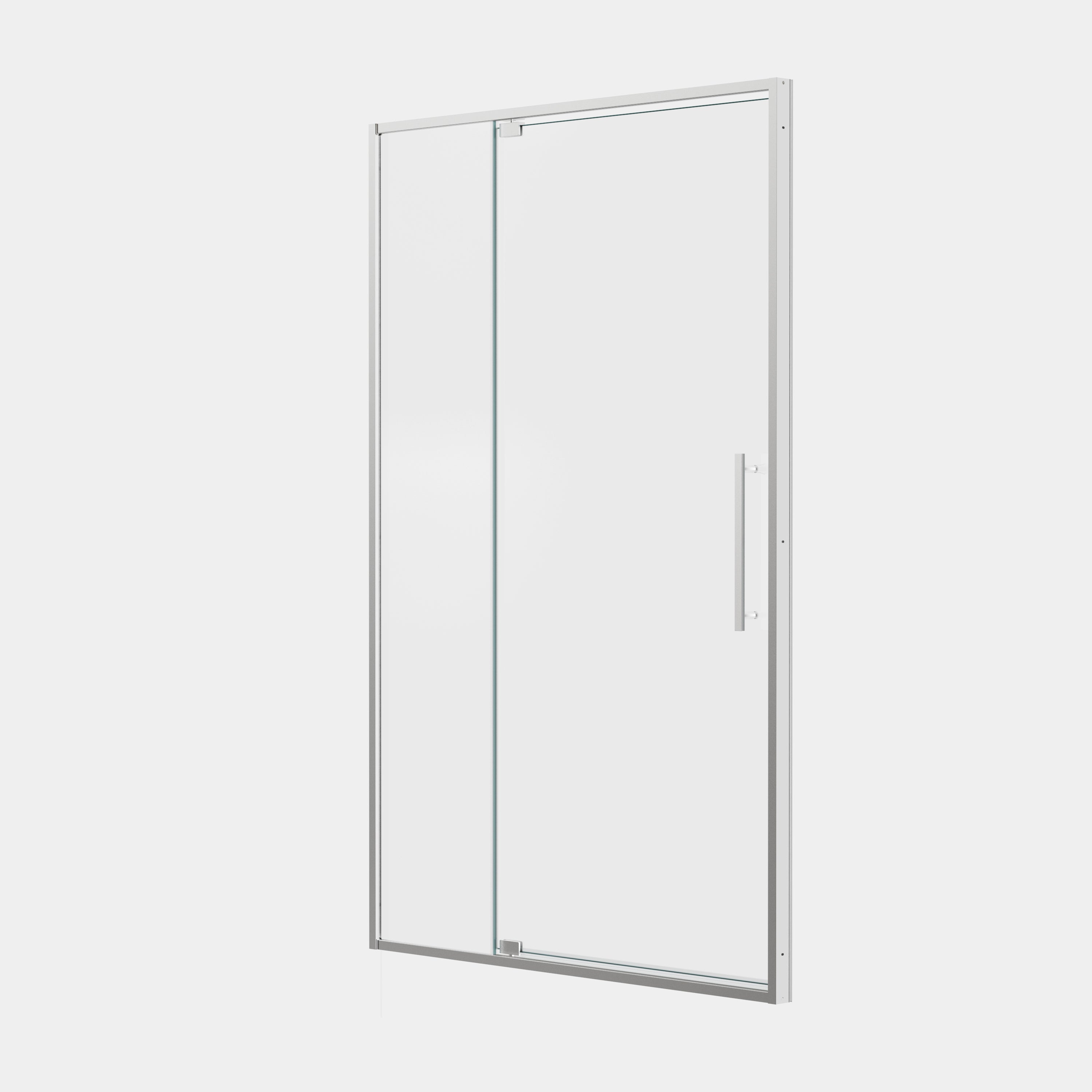 Brushed Nickel Pivot Shower Door