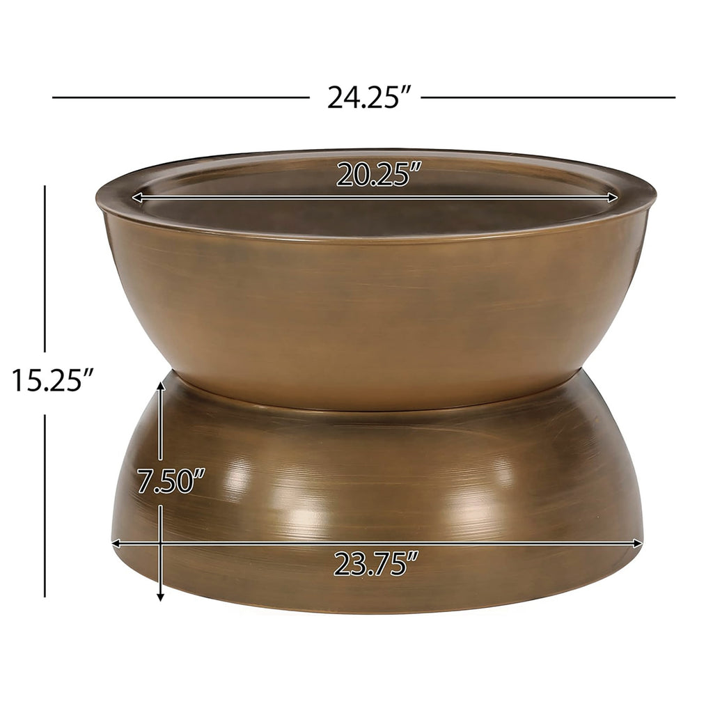 Metal Hammered Coffee Table