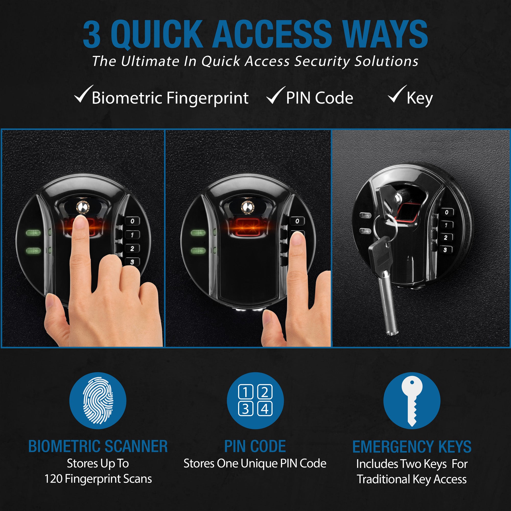 1.83 CU FT Biometric Keypad Rifle Safe