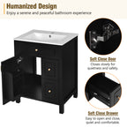 24-Inch Bathroom Vanity with Ceramic Sink