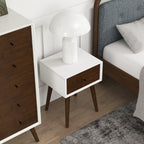 Avery Mid-Century Modern Solid Wood Night Stand 1 Drawer