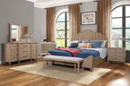 Queen Panel Bed in Unique Sand Finish