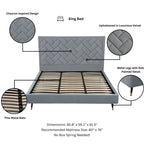 Crosby Upholstered Velvet King Bed