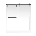 Matte Frameless Sliding Shower Door 56"-60" W x 75" H