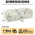 Chenille Pure Foam Sofa, Modern Quilted Cloud Sofa