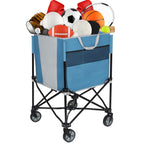 Rolling Ball Storage Cart with Wheels, Blue/Gray