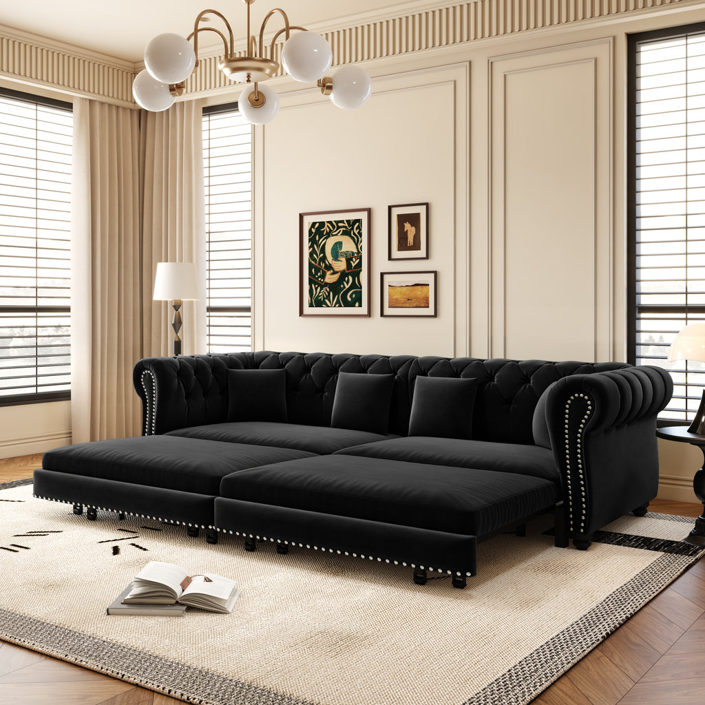 Chesterfield 3-in-1 Pull-Out Sofa Bed
