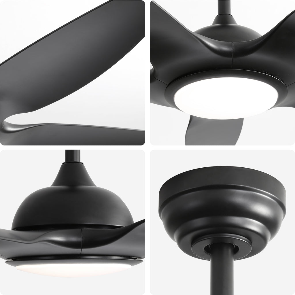 48 Inch Ceiling Fan with Dimmable LED Light and Remote Control