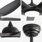 48 Inch Ceiling Fan with Dimmable LED Light and Remote Control