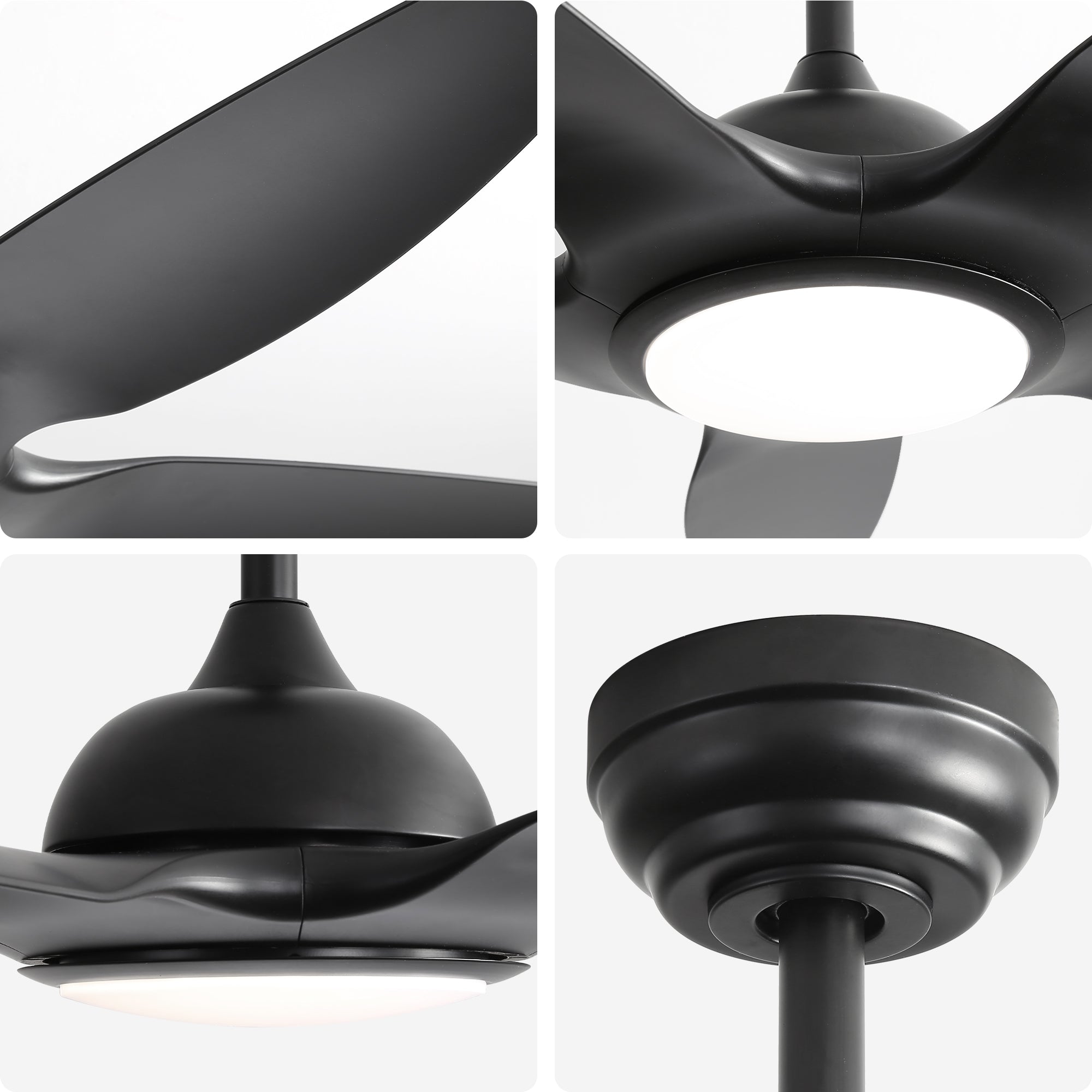48 Inch Ceiling Fan with Dimmable LED Light and Remote Control