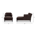 Josephine 60" Upholstered Chaise Lounge - Deep