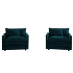 Accent Chair Set of 2, High-end Chenille Upholstered Armchairs