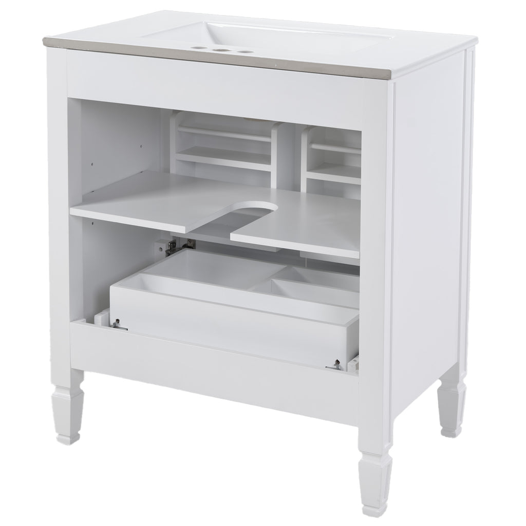 30" No Assembly Needed Vintage Bathroom Vanity