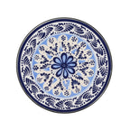 Patio Side Table, Blue + Black