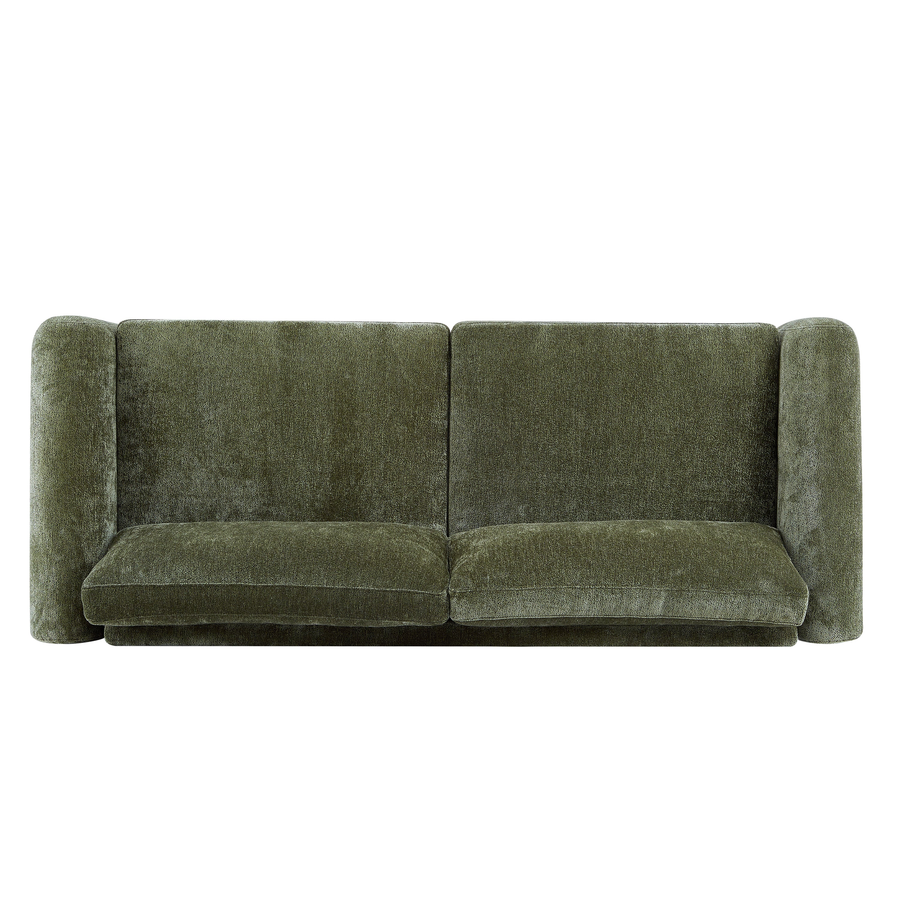 89"L Olive Chenille Sofa