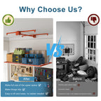 Orange Overhead Garage Storage Rack 4x8 FT for High Ceilings