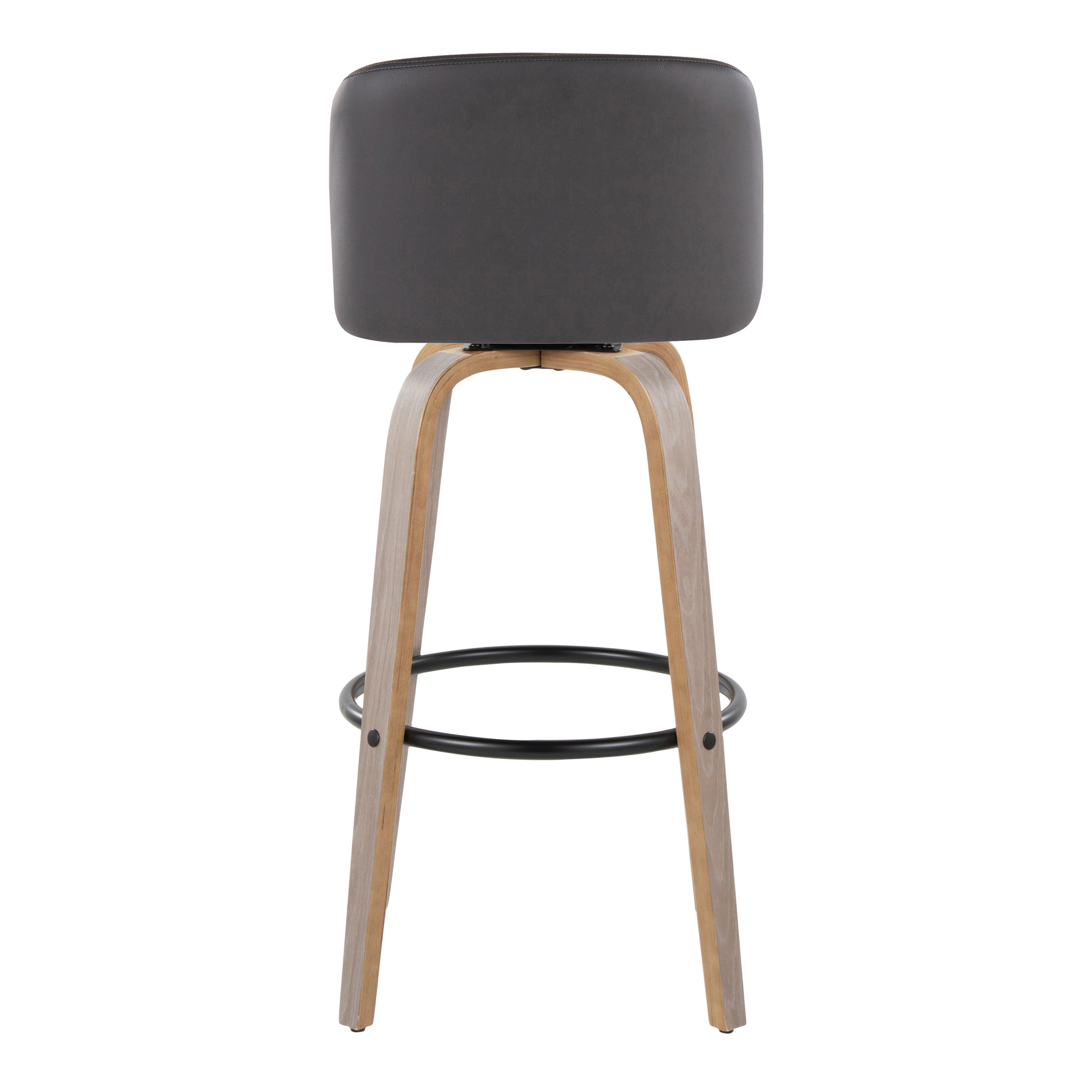 30" Contemporary Fixed-Height Barstool with Swivel in Light