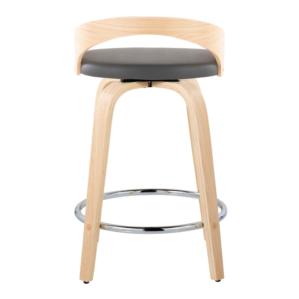 Contemporary Fixed-Height Counter Stool with Swivel
