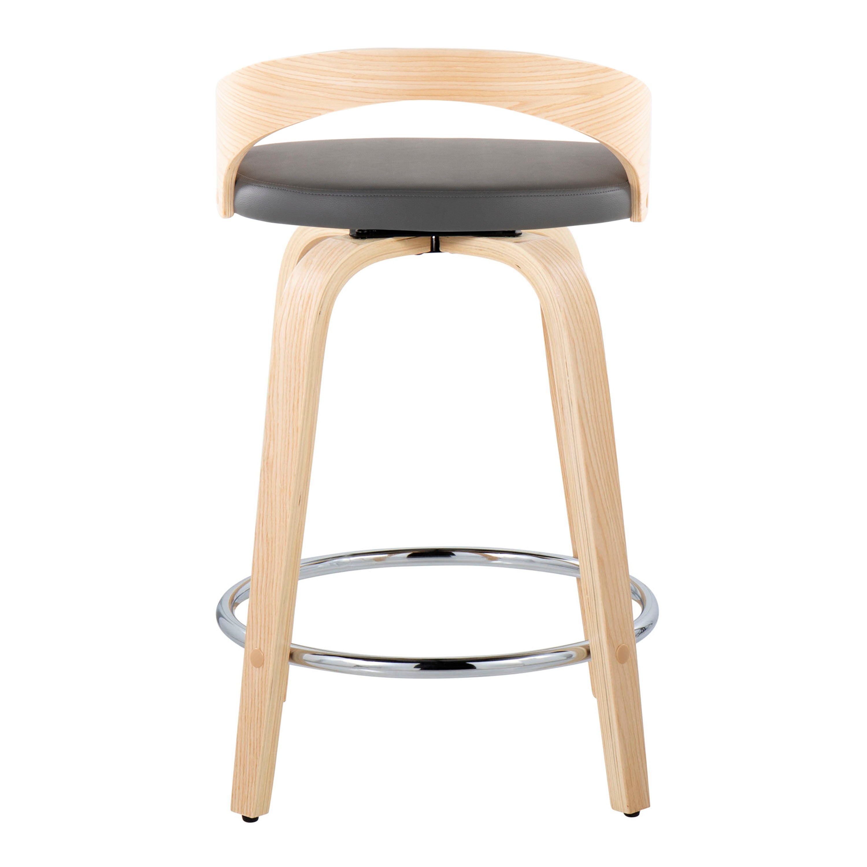 Contemporary Fixed-Height Counter Stool with Swivel