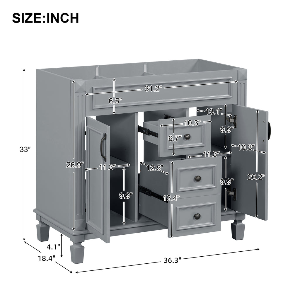 36'' Bathroom Vanity without Top Sink