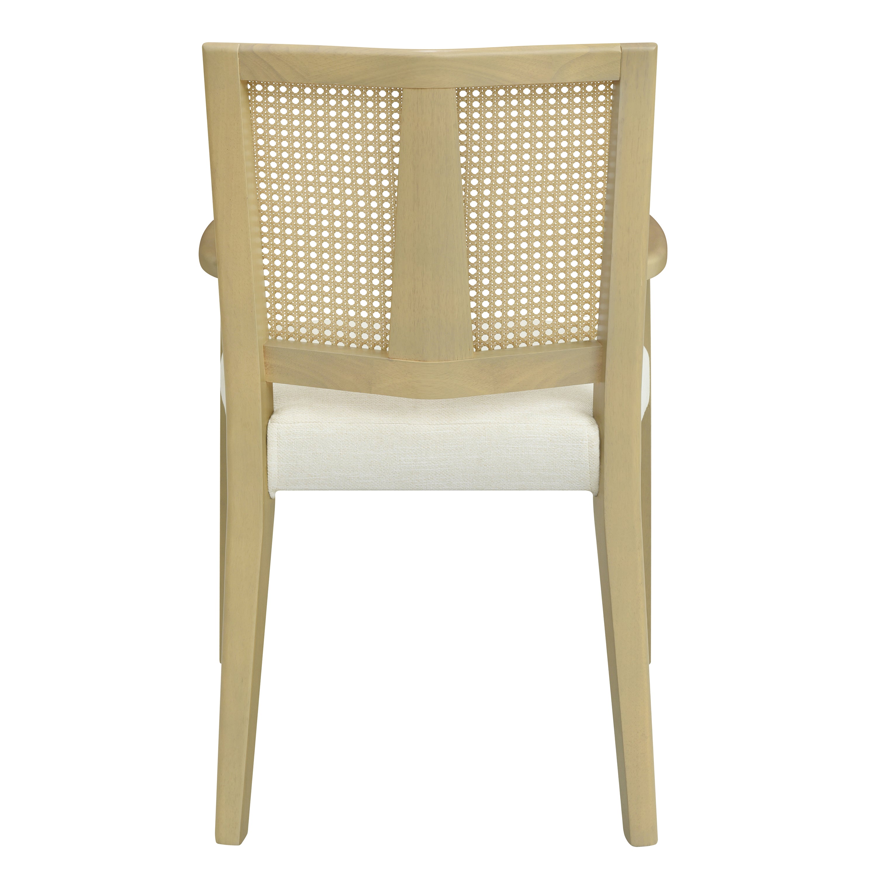 Arm Dining Chair Set of 2 - Light Ash & Beige