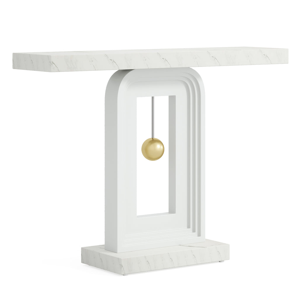 Modern Console Table with Geometric Base