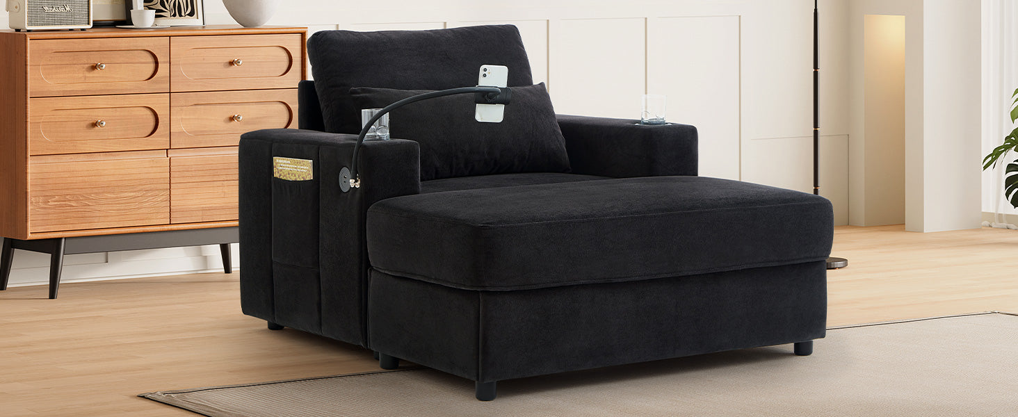 Modern Style Armchair 42.5" Chaise Lounge Sofa Couch