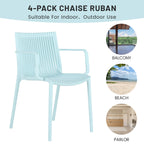 Summer 4-Piece Modern Stackable Armchair Set