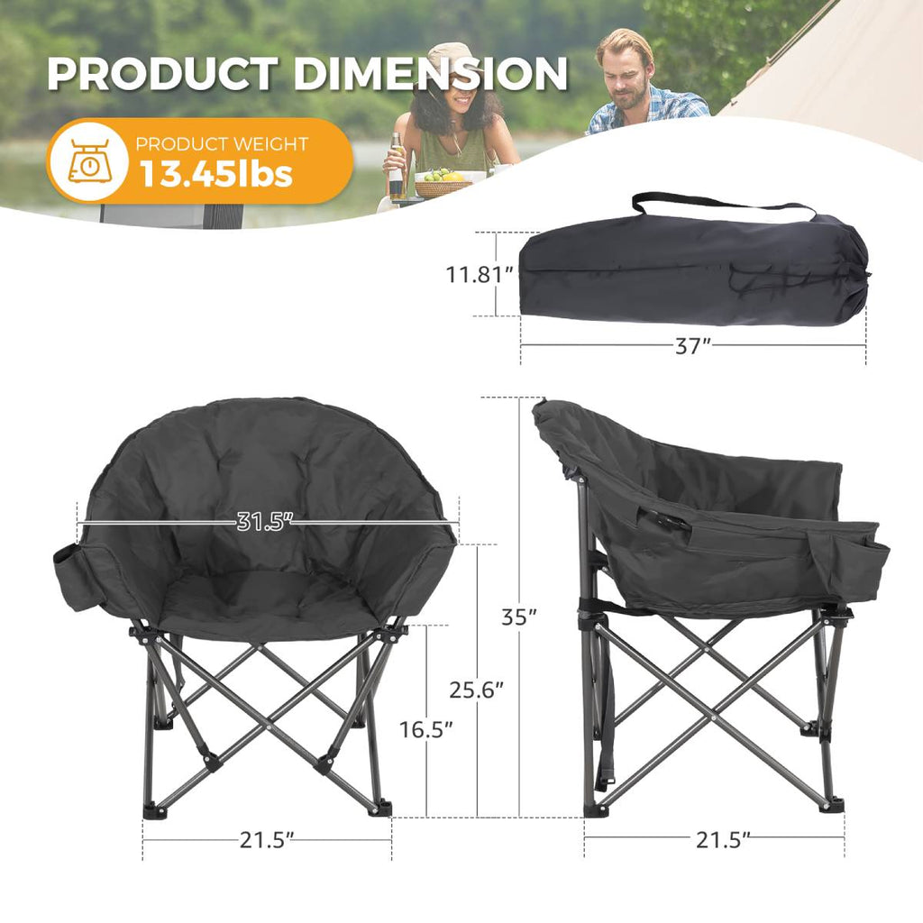Set of 2 Oversized Camping Chairs