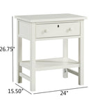 Finley 1-Drawer Storage Nightstand - Antique