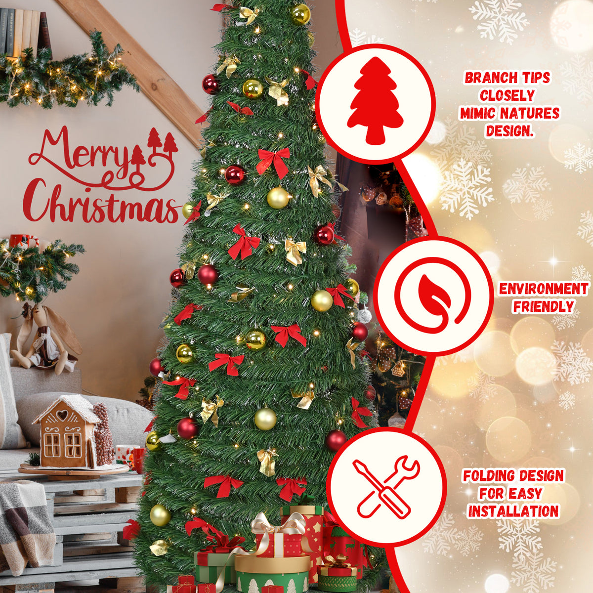 7FT Pop Up Christmas Tree