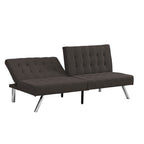 Wood Frame Stainless Leg Futon Sofa Bed