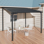 Outdoor Metal Pergola 8' x 10' with Inclined Roof