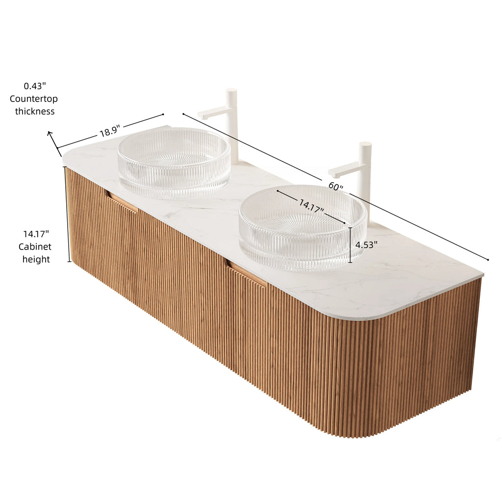 DINA 60" Bathroom Vanity & Sinks