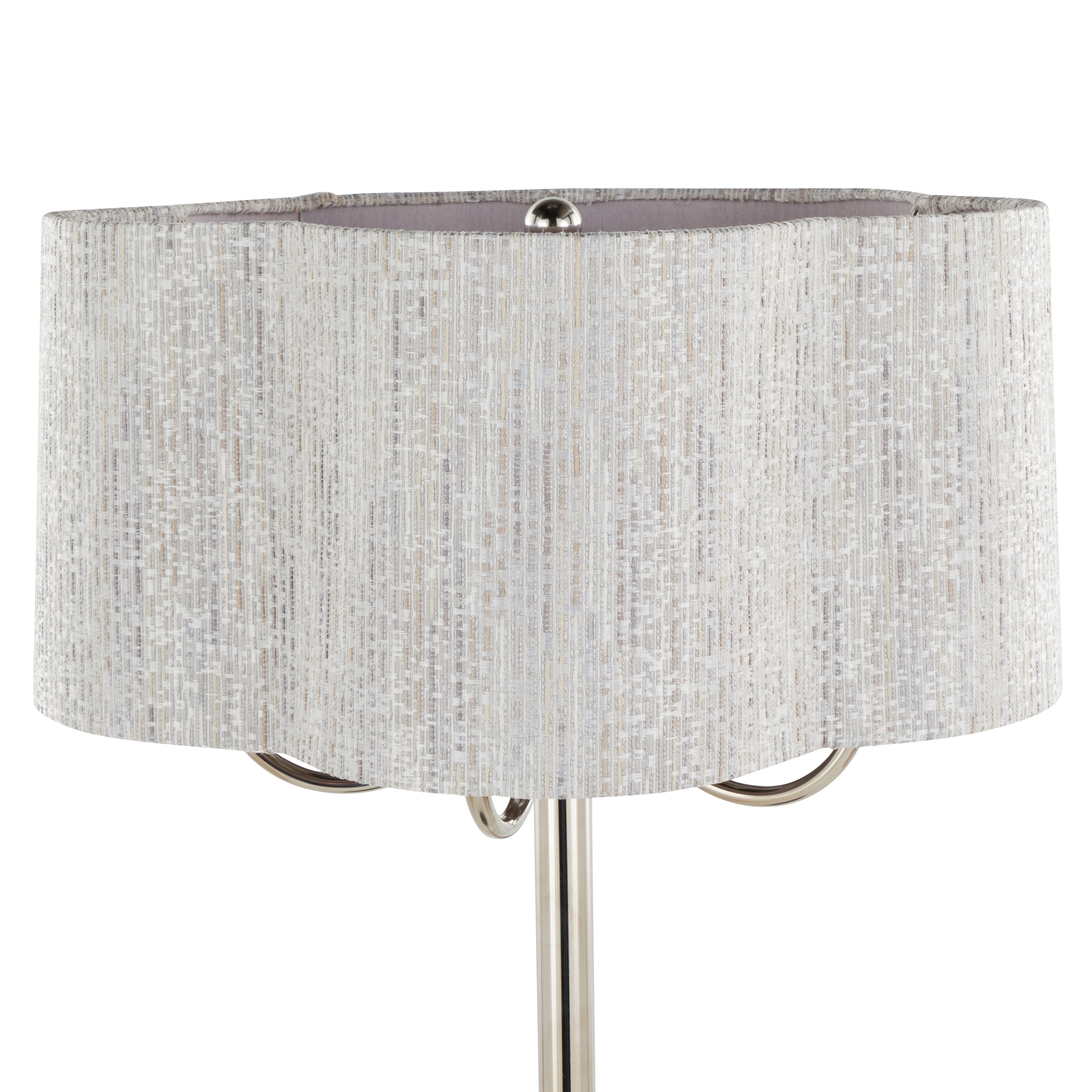 Lily 30" Contemporary Metal Table Lamp in Polished Nickel